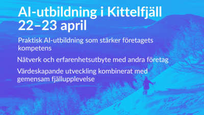 AI Utbildning i Kittelfjäll tillsammans med RISE